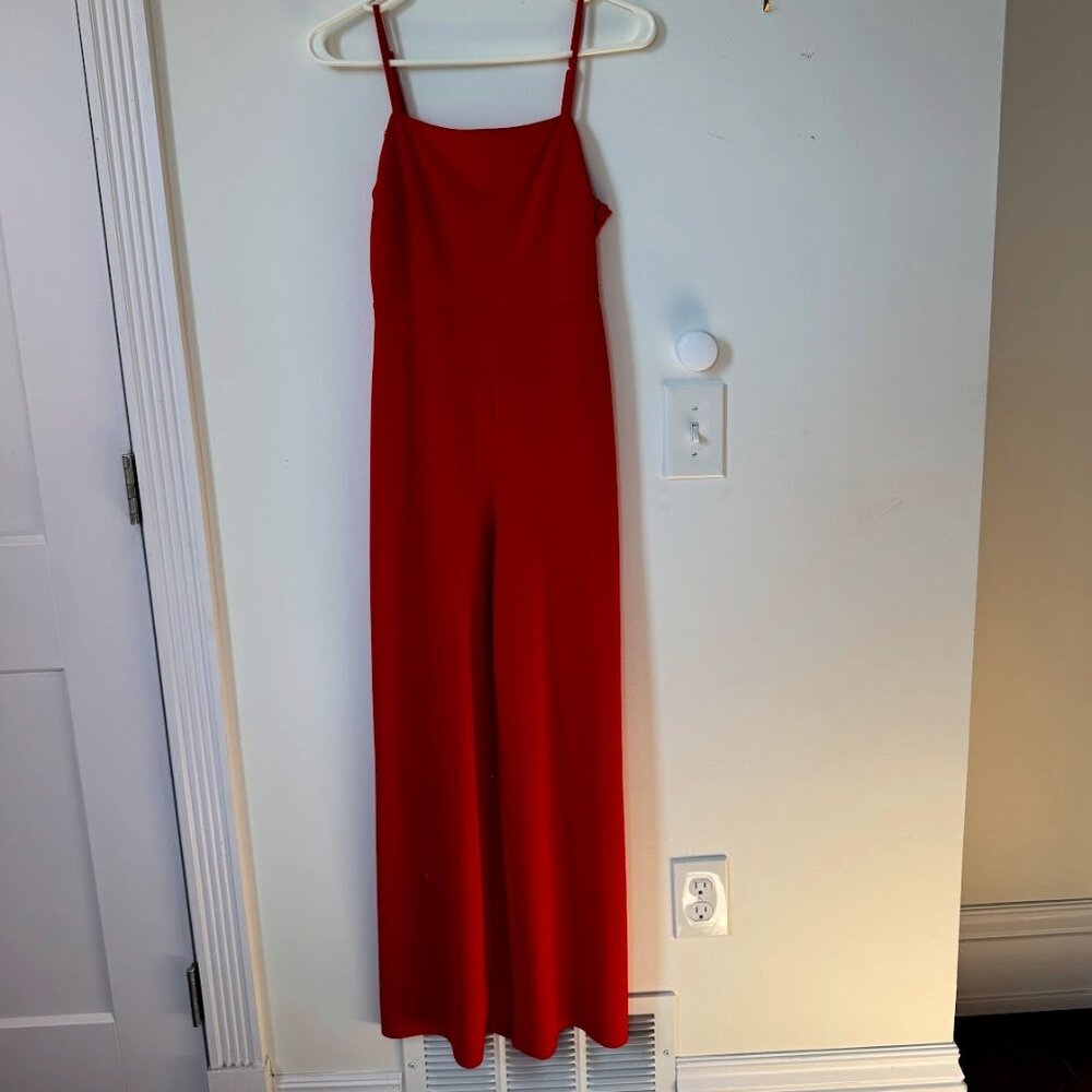 Urban Outfitters Red Wide Leg Jumpsuit